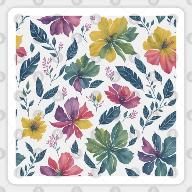 Spring Flower Seamless Pattern Mix Sticker by BraaiNinja